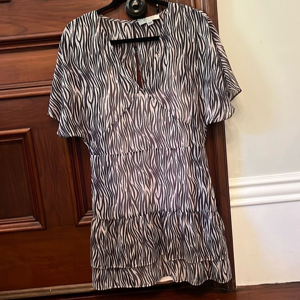 All Saints tiger print mini dress.